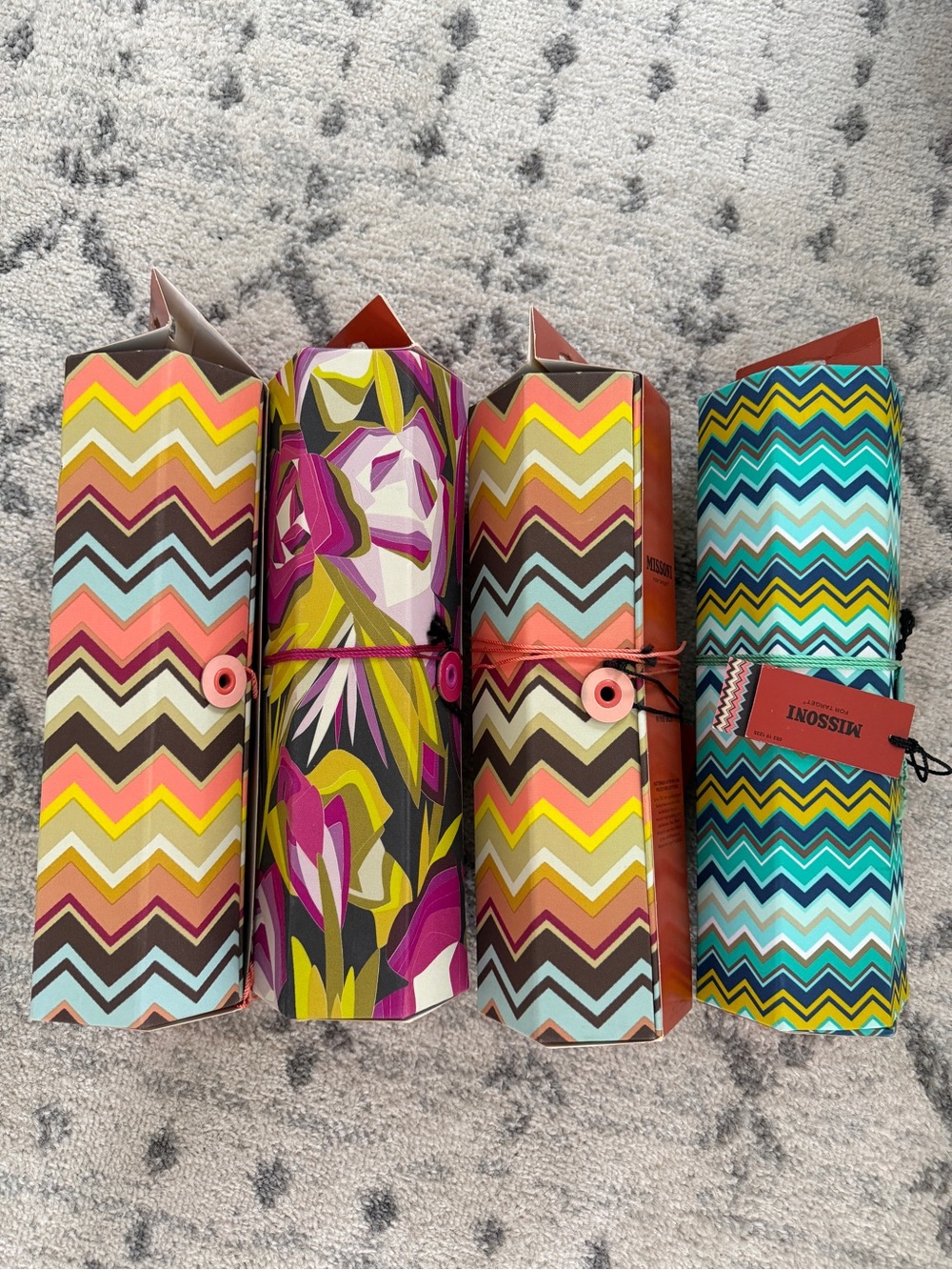 Lot of 4 Missoni for Target Gift Wine Boxes Set New With The Tags